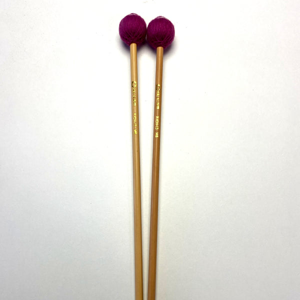 Chalklin RI13MS Rich Tone Rattan Medium/Soft Vibraphone Mallets RICH-13MS-R