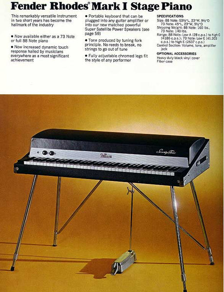 Bell Music Fender Rhodes Stage Mark I 73 Keyboard to Hire
